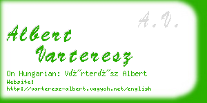 albert varteresz business card